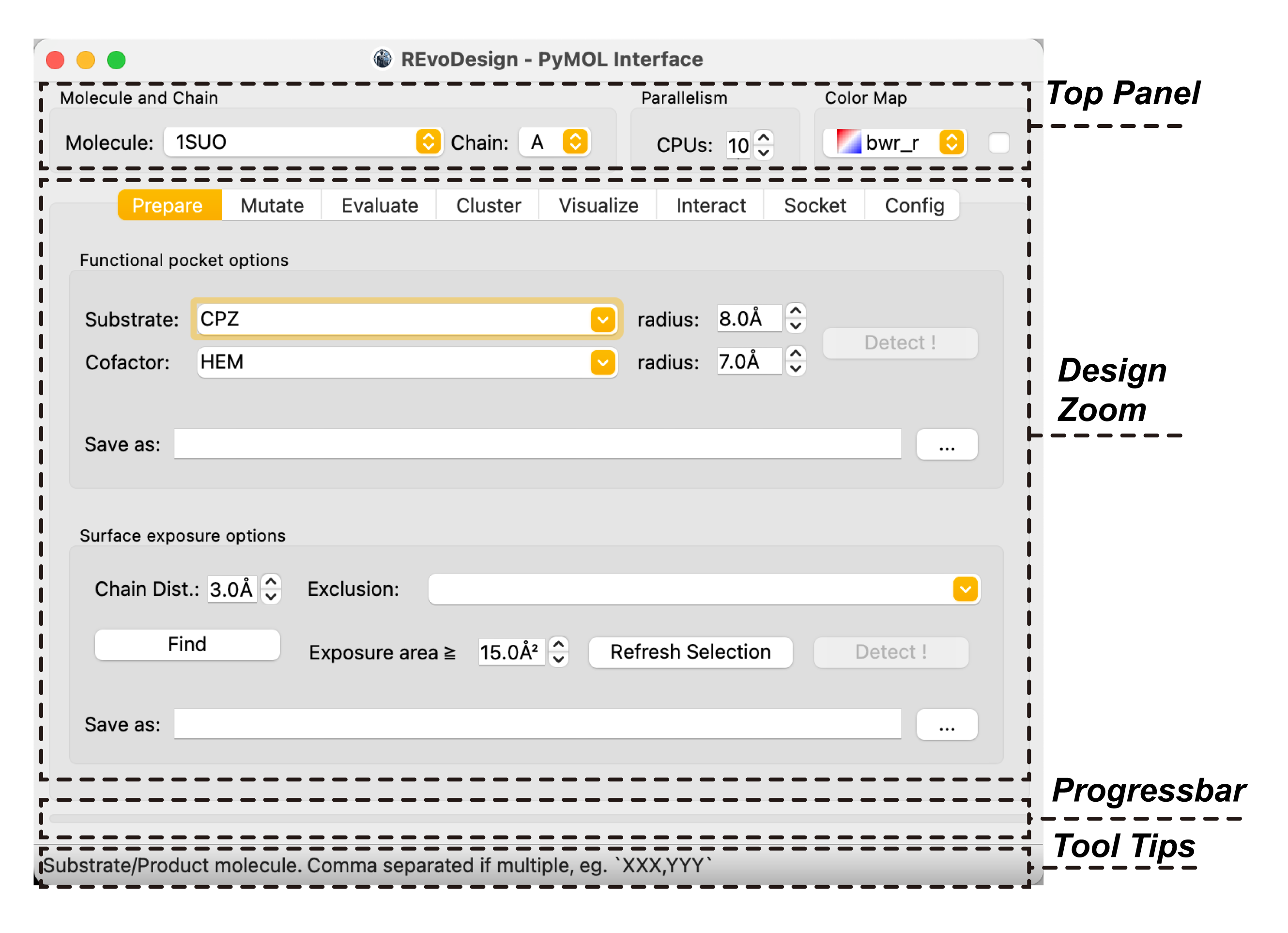 REvoDesign main interface