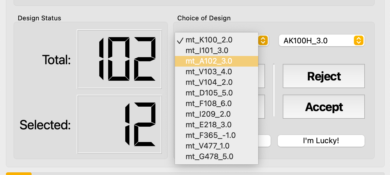Branch selection dropdown