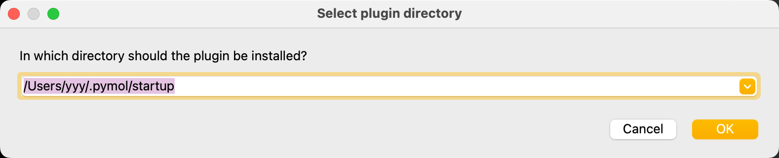 Confirm install location
