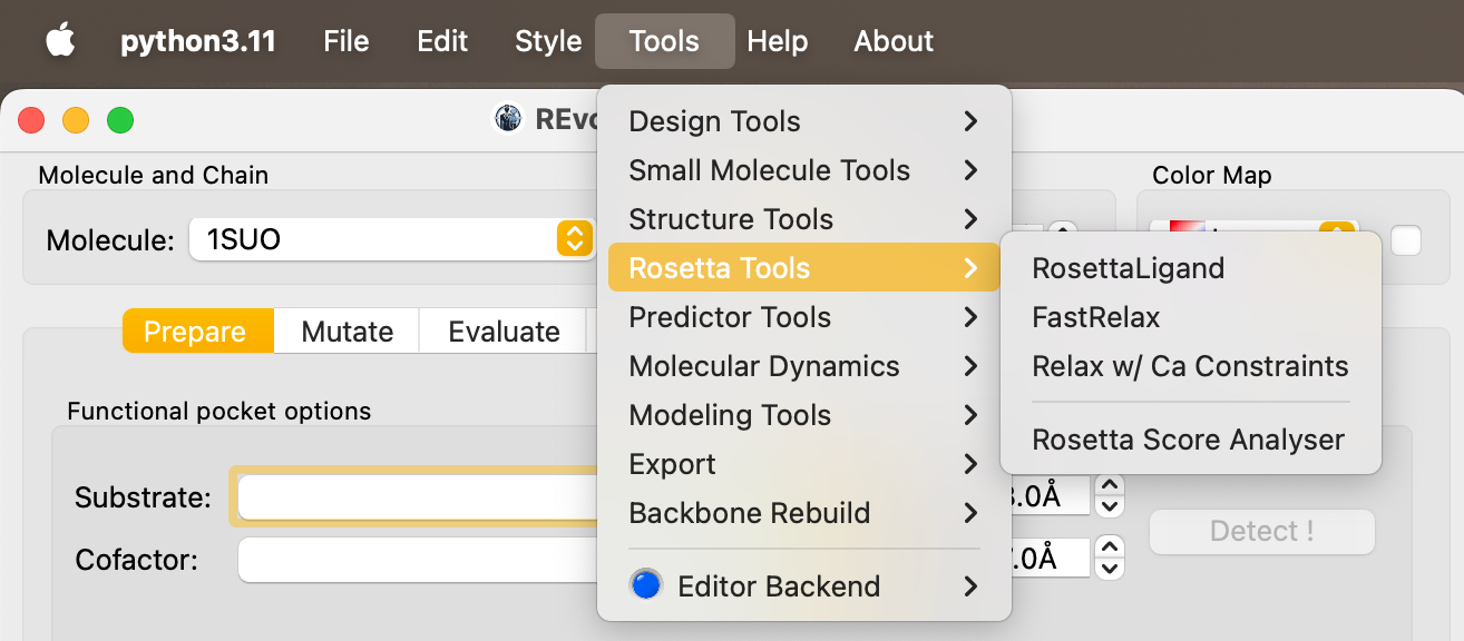Drop-down menus