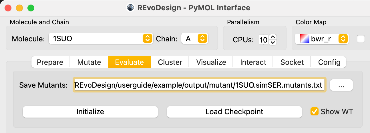 Evaluate — save path and checkpoint
