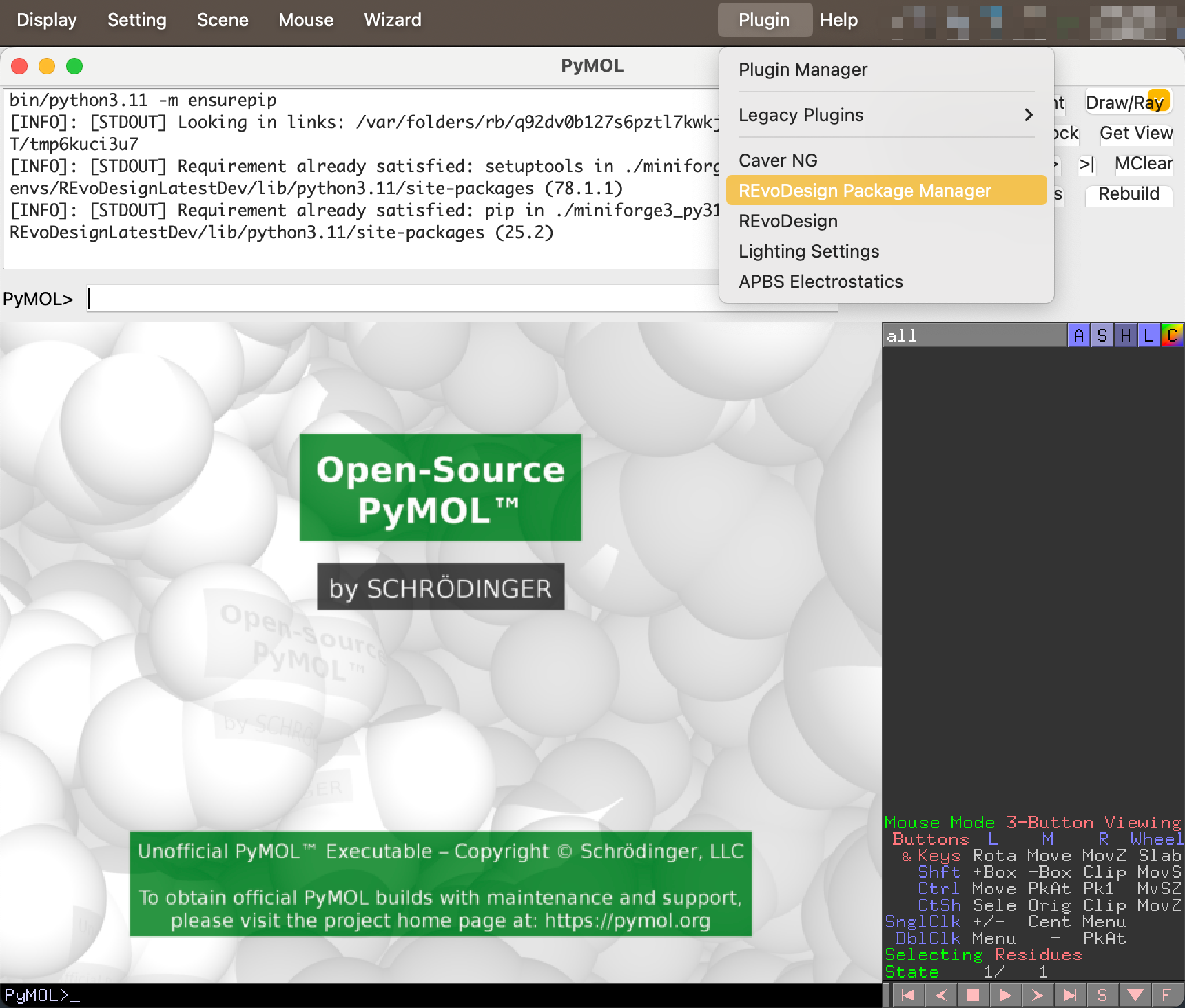 Package Manager menu entry