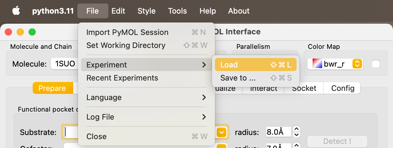 Save/load experiments